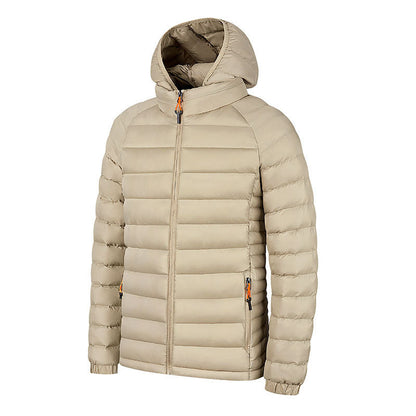 UrbanStoff | Gestreifte Kapuzen-Steppjacke