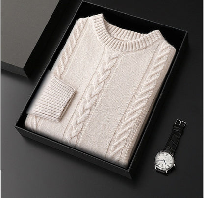 UrbanStoff | Reiner Wollpullover mit Rundhals