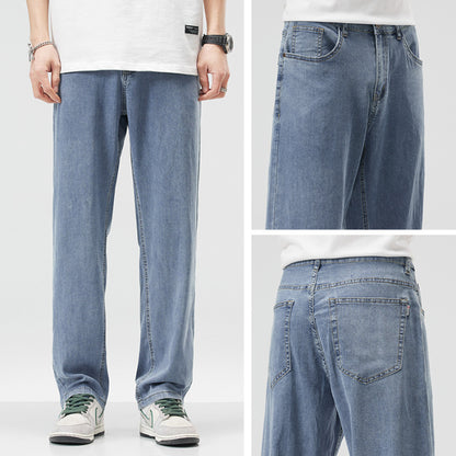 Lockere Gerade Eisseiden-Jeans