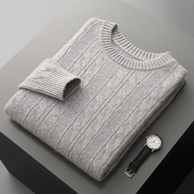 Klassischer Kaschmir Rundhals Pullover
