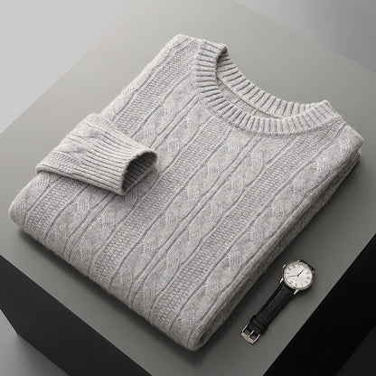 Klassischer Kaschmir Rundhals Pullover