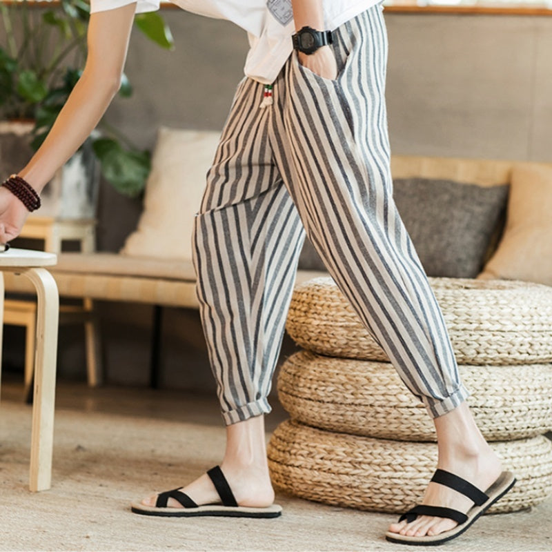 UrbanStoff | Baumwolle-Leinen Oversize Hose