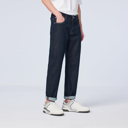 UrbanStoff | Lockere Straight Cropped-Jeans