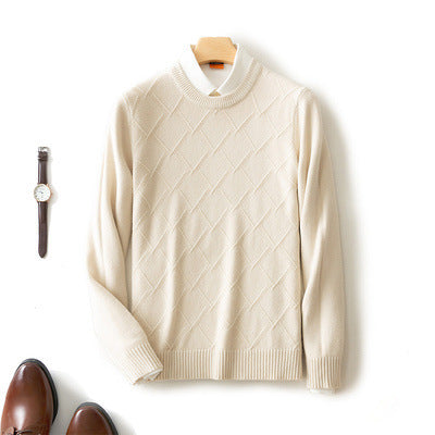 Klassischer dicker Kaschmir-Strickpullover