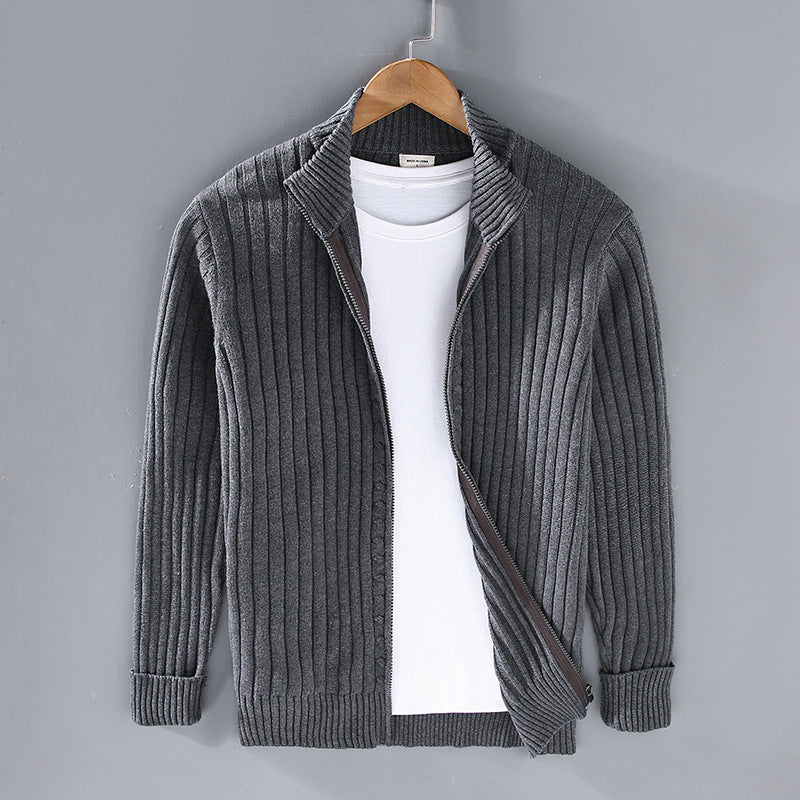 Gerippte Strickjacke