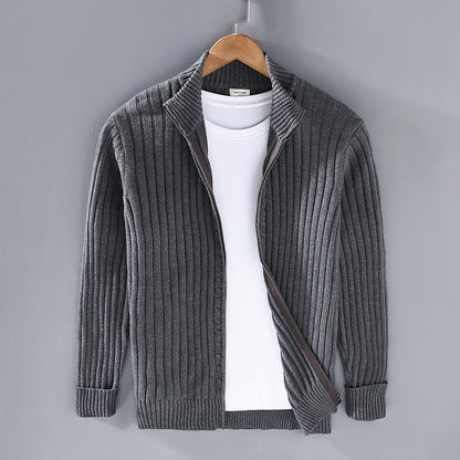 Gerippte Strickjacke