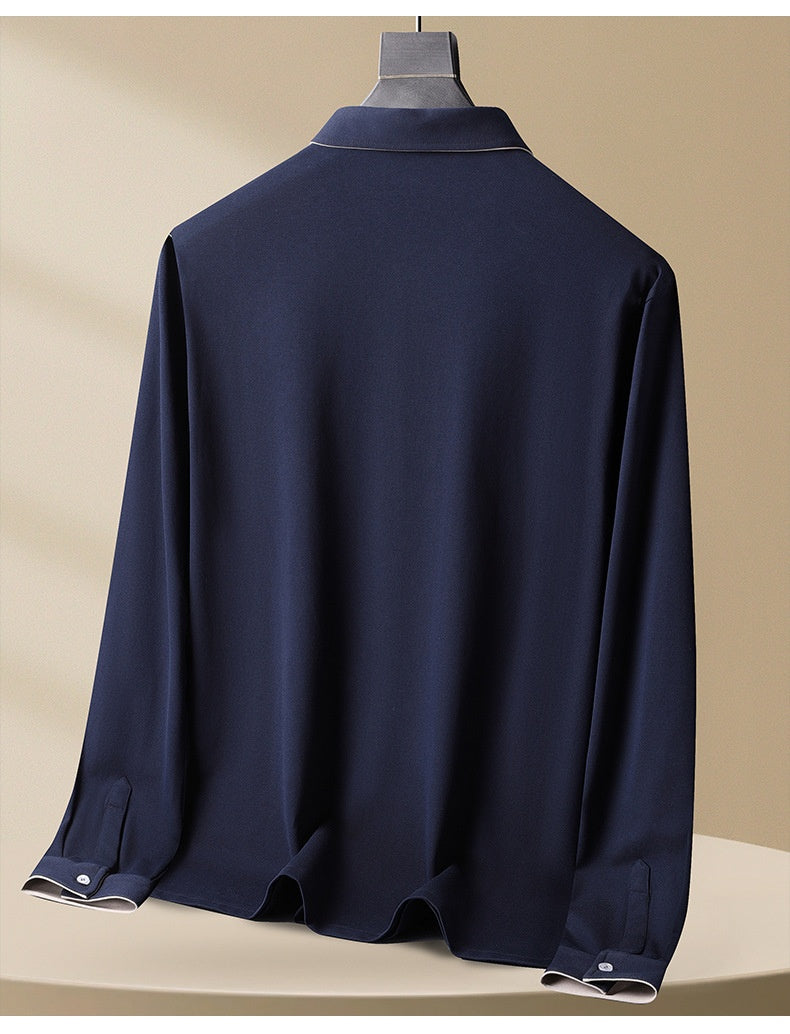 UrbanStoff | Langarm Polo-Shirt