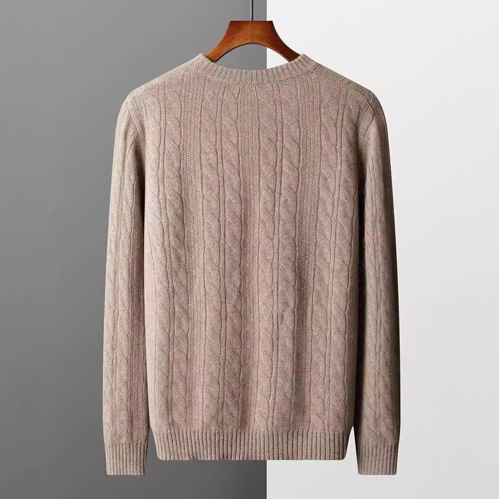 Klassischer Kaschmir Rundhals Pullover