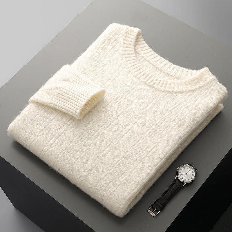Klassischer Kaschmir Rundhals Pullover
