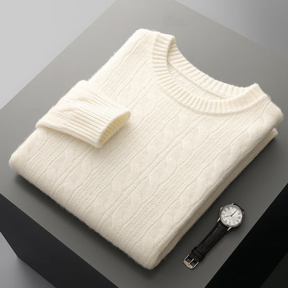 Klassischer Kaschmir Rundhals Pullover