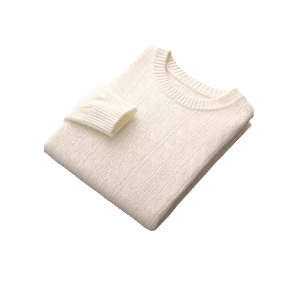 Klassischer Kaschmir Rundhals Pullover