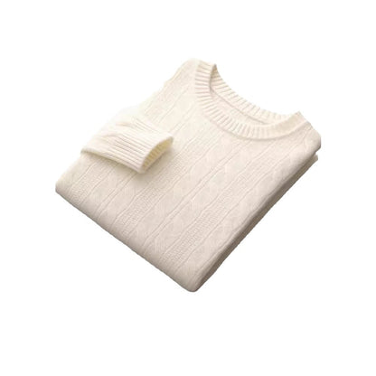 Klassischer Kaschmir Rundhals Pullover