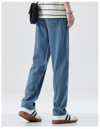 Lockere Gerade Eisseiden-Jeans