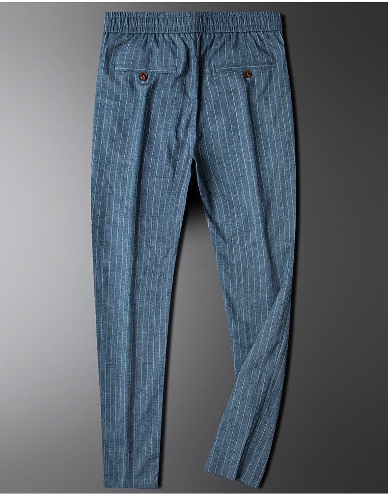 UrbanStoff | Leinenhose mit Streifen