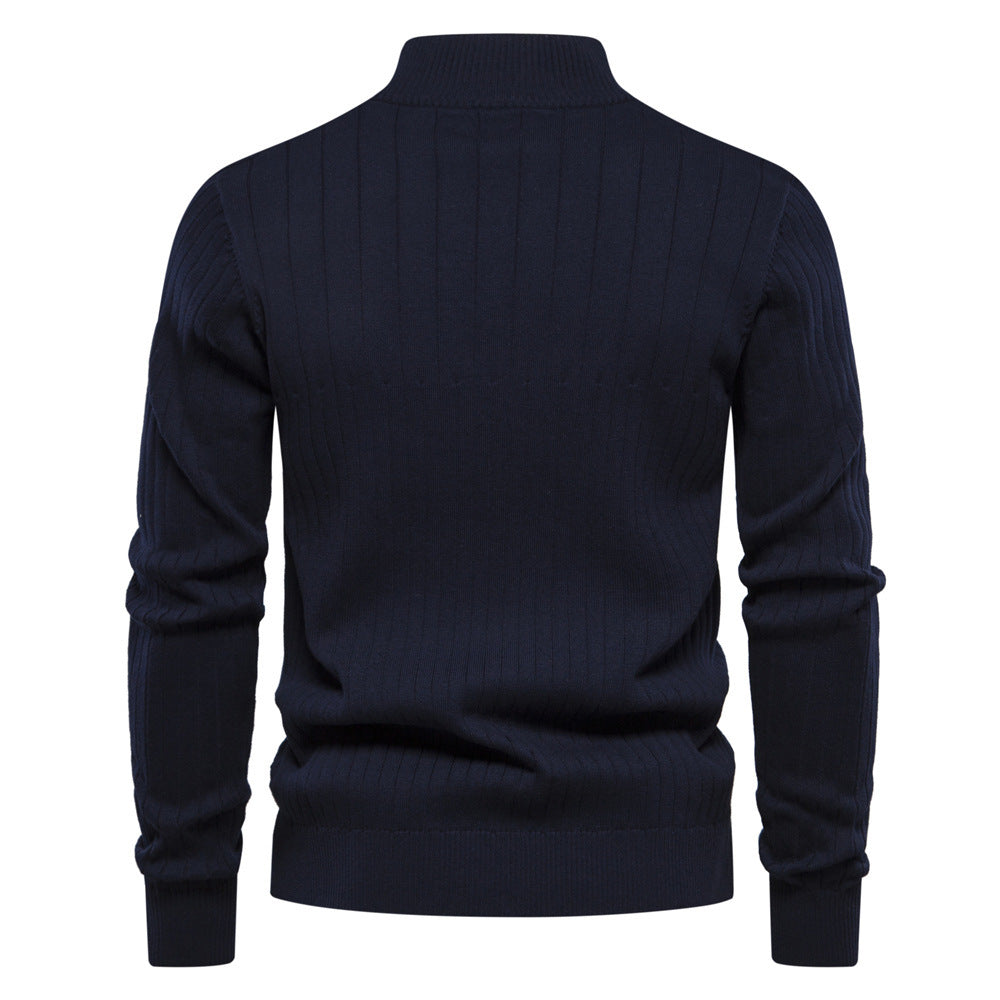 Slim Fit Halbzip-Pullover für Herren