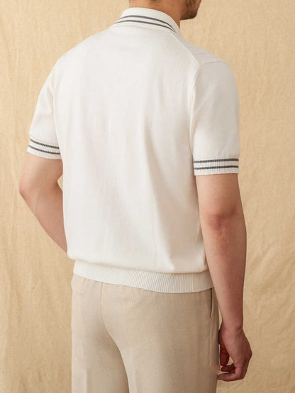 UrbanStoff | Baumwoll-Strick Poloshirt