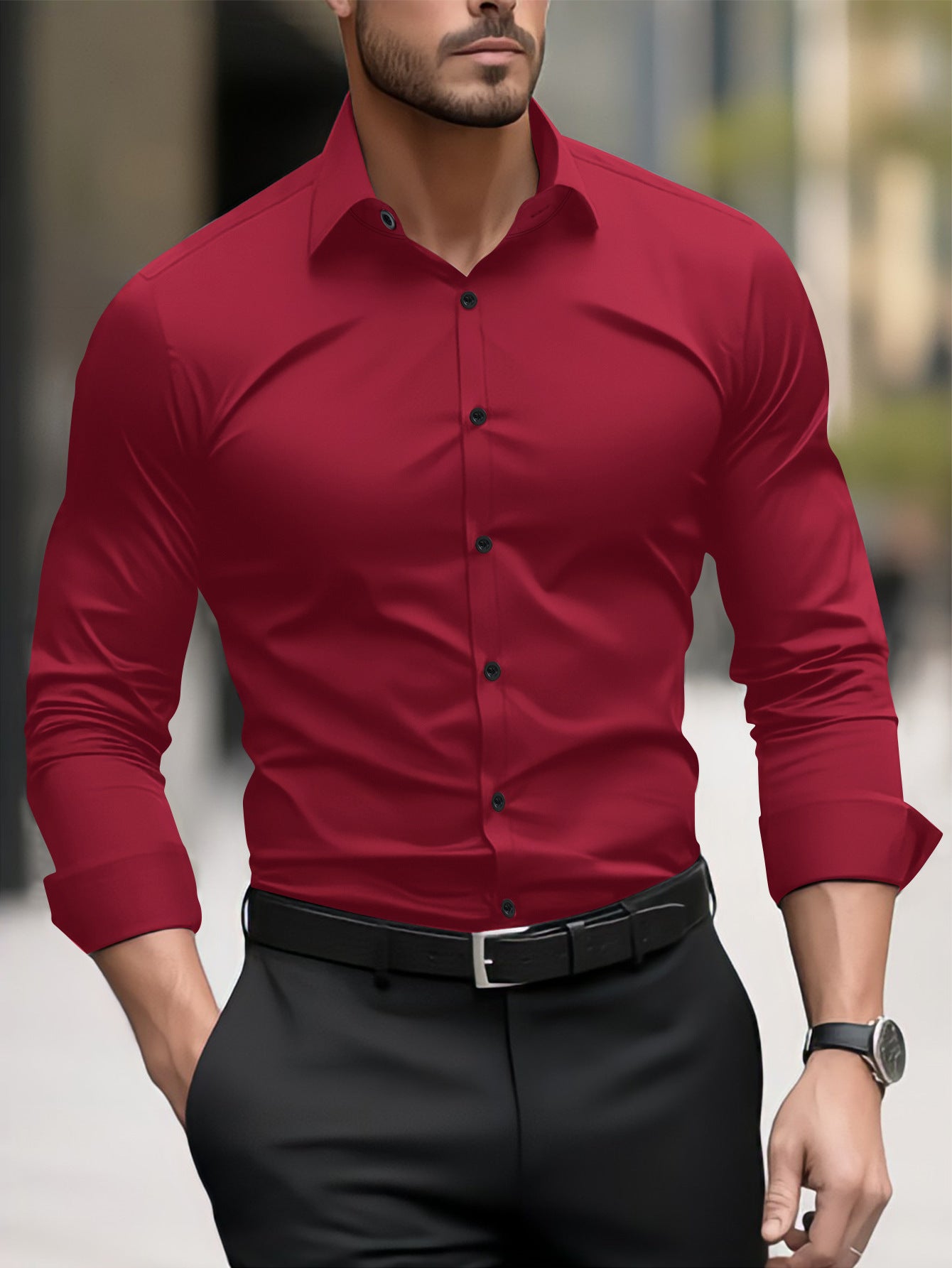 UrbanStoff | Langarm Business Casual Hemd