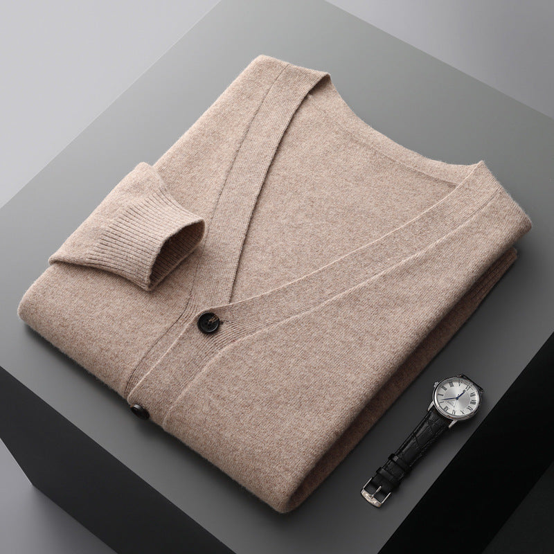 UrbanStoff | Woll-Cardigan mit V-Ausschnitt