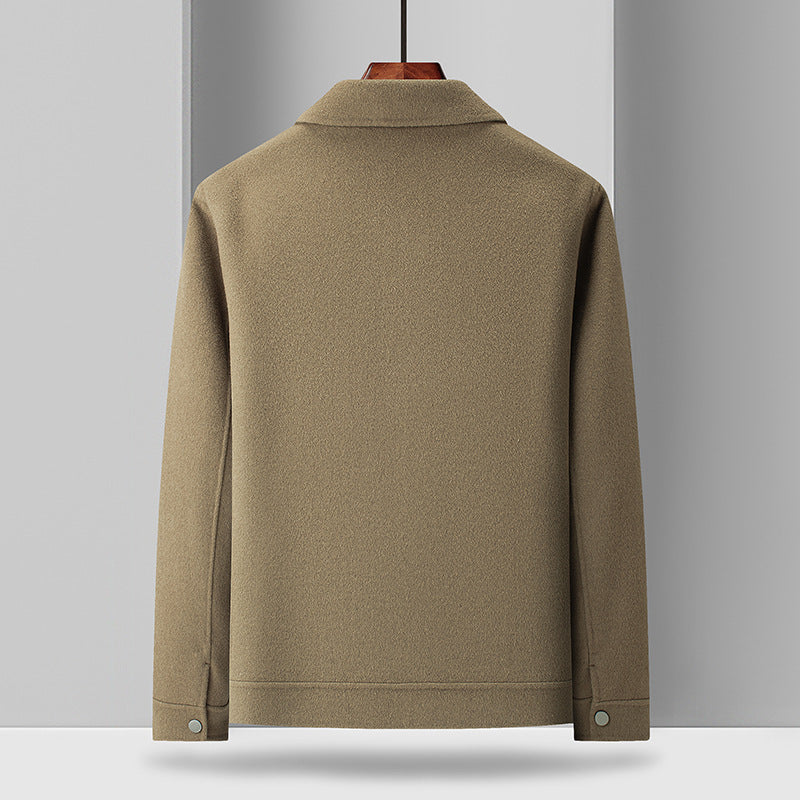 UrbanStoff | Wollmantel mit Umlegekragen