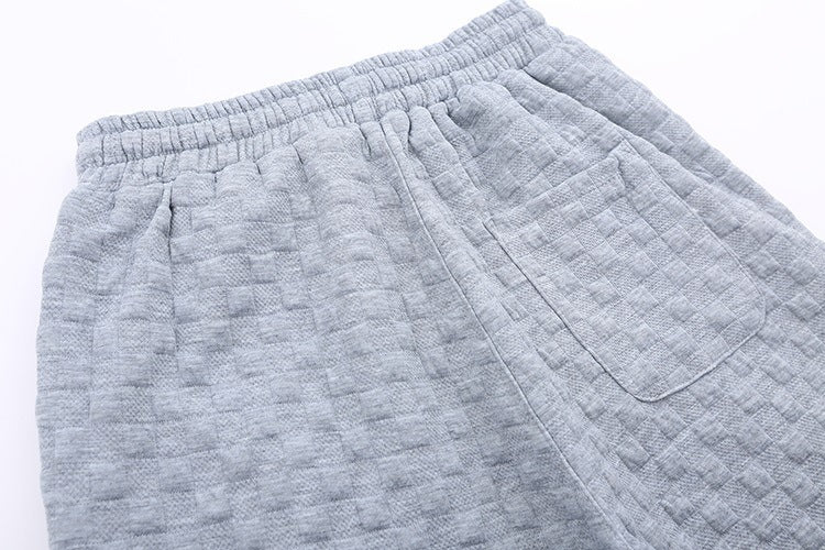 Locker geschnittene Karierte Strickhose