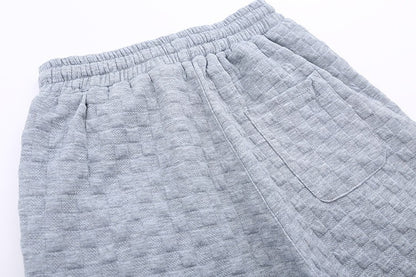 Locker geschnittene Karierte Strickhose