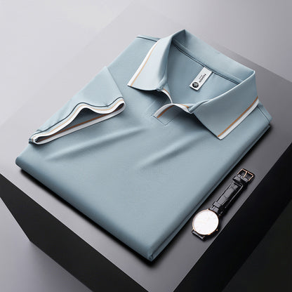Maulbeerseide Kurzarm-Poloshirt