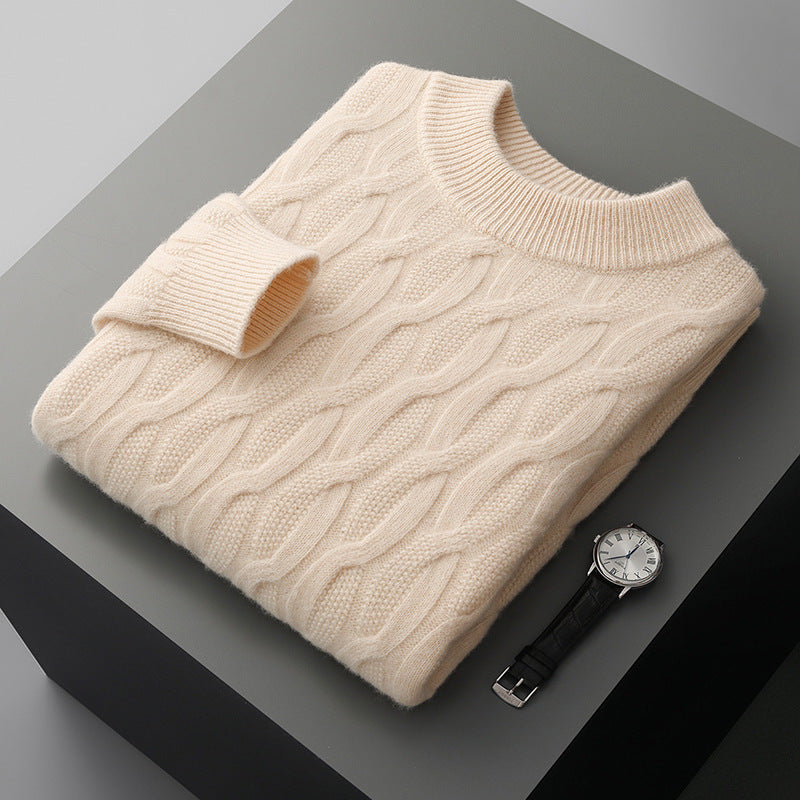Herren Strickpullover mit Halber Rollkragen