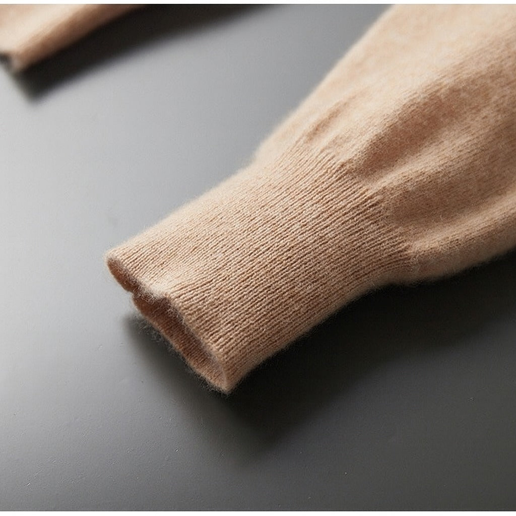 Strickpolo mit Reißverschluss