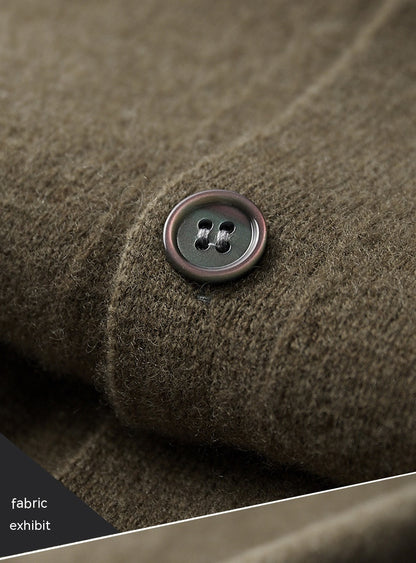 Polokragen Woll-Cardigan