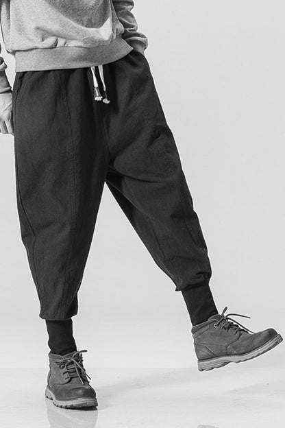 UrbanStoff | Herren Leinen-Cotton Hip Hop Pants