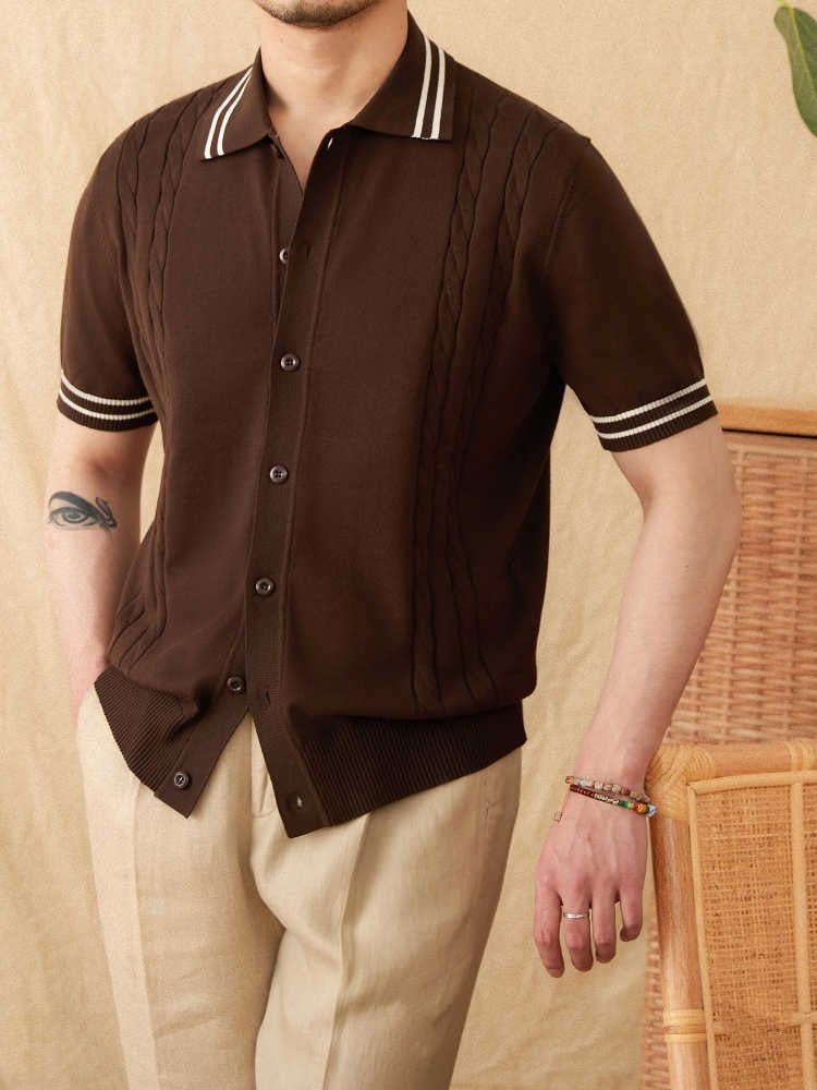 UrbanStoff | Baumwoll-Strick Poloshirt
