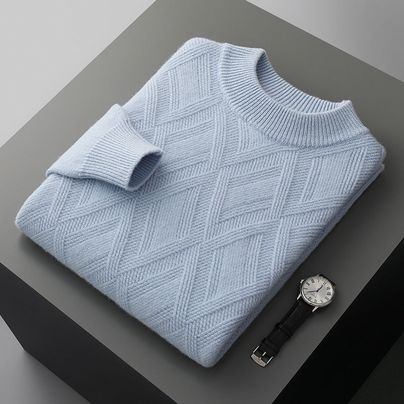 Wollpullover mit Halbrollkragen