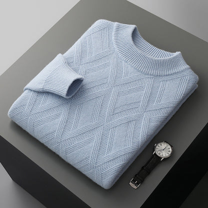 Wollpullover mit Halbrollkragen
