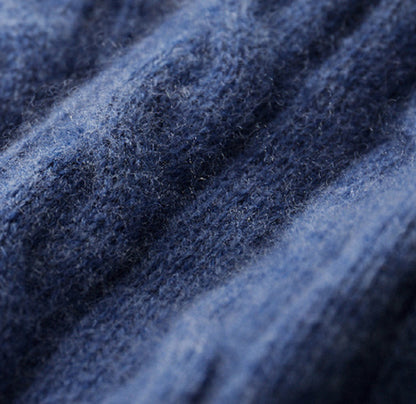 Kaschmirweicher Wollpullover mit Stehkragen