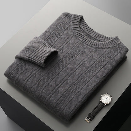 Klassischer Kaschmir Rundhals Pullover
