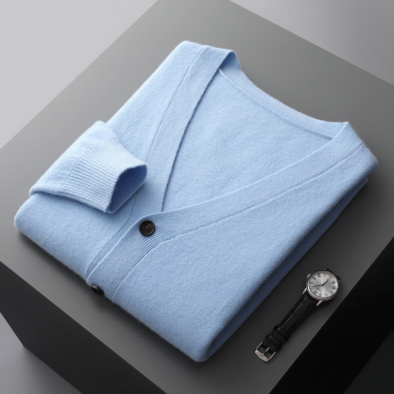 UrbanStoff | Woll-Cardigan mit V-Ausschnitt
