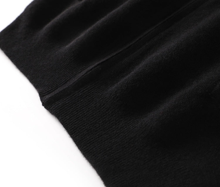 UrbanStoff | Kaschmir Strickmantel mit Reißverschluss