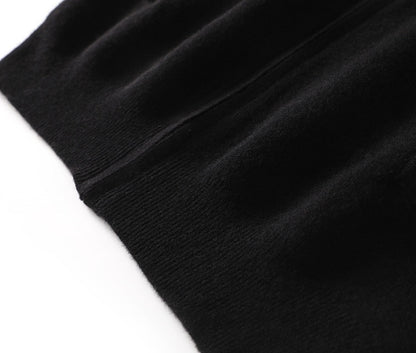 UrbanStoff | Kaschmir Strickmantel mit Reißverschluss
