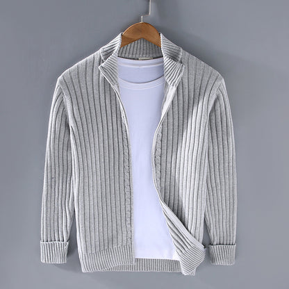 Gerippte Strickjacke