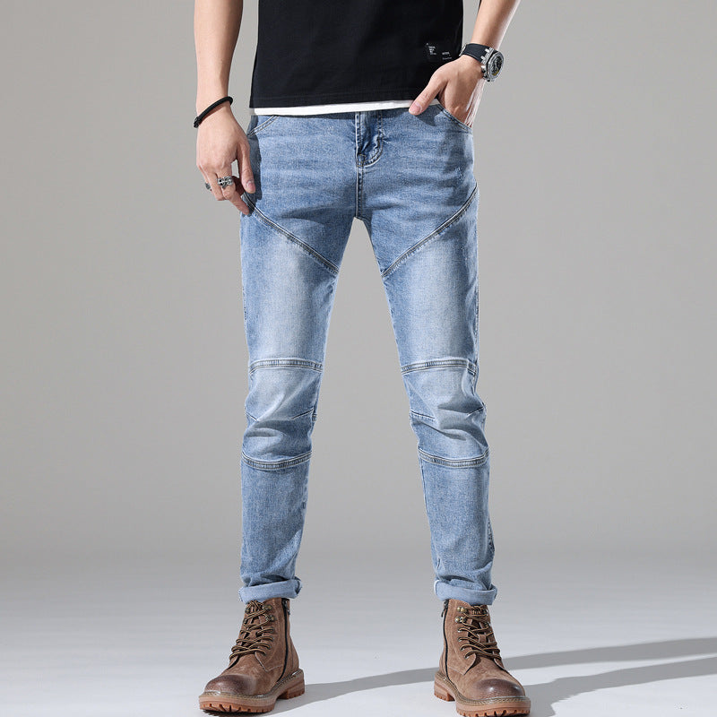 UrbanStoff | Light-Wash Stretch-Jeans mit Stickerei
