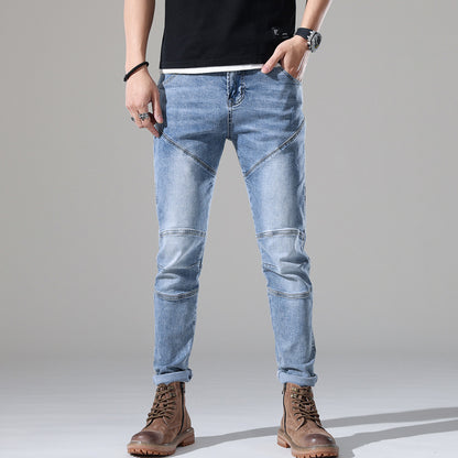 UrbanStoff | Light-Wash Stretch-Jeans mit Stickerei