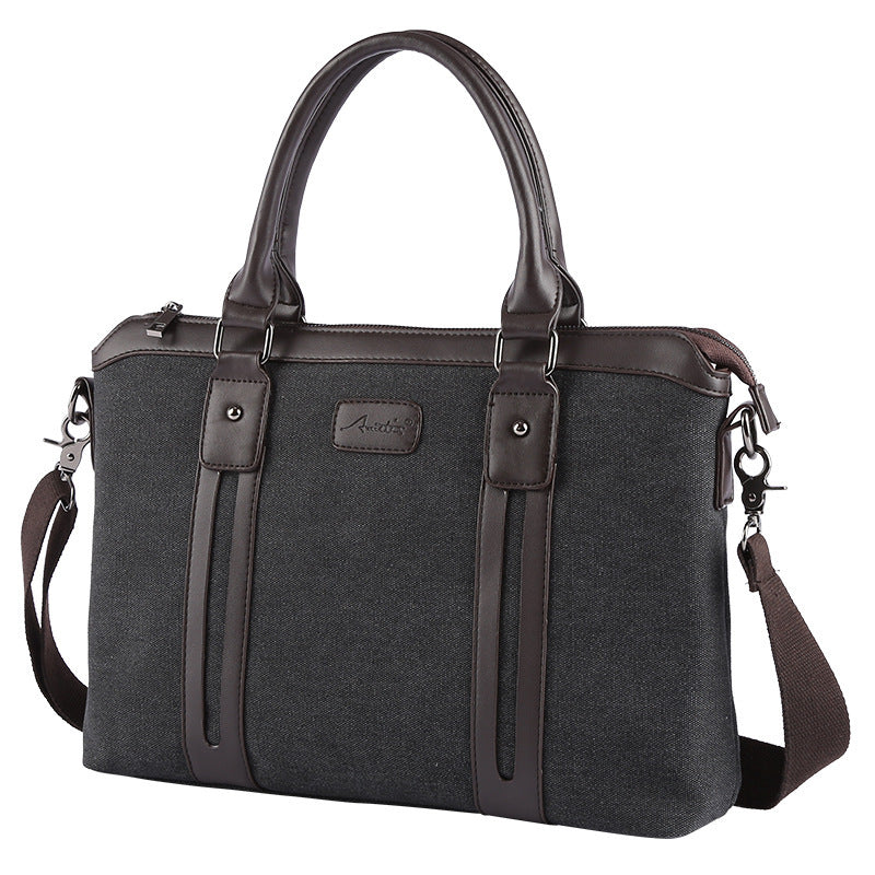 UrbanStoff | Canvas Schultertasche Herren Business