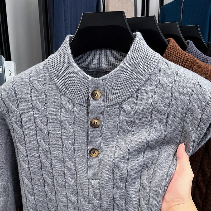 Zopfmuster Stehkragen Pullover