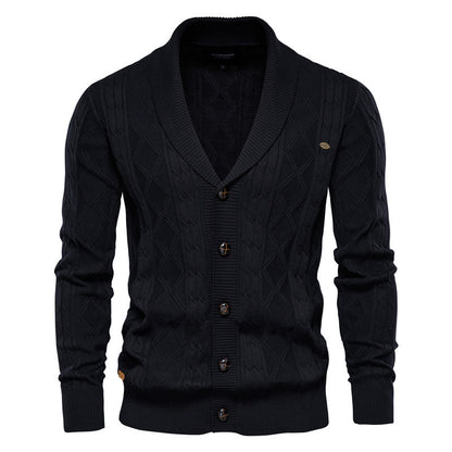 UrbanStoff | Herren Strickjacke Dick Gestrickt