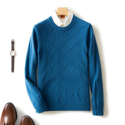 Klassischer dicker Kaschmir-Strickpullover