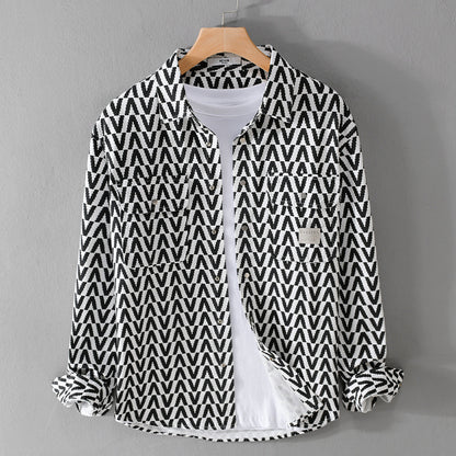 UrbanStoff | Bedrucktes Freizeit Hemd Langarm