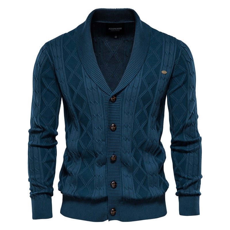 UrbanStoff | Herren Strickjacke Dick Gestrickt