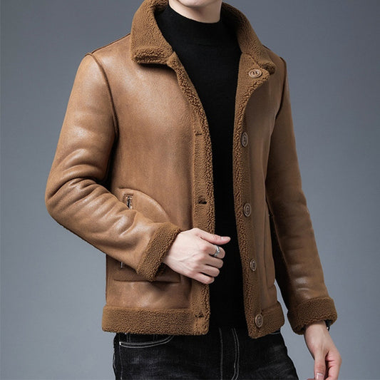 Wendbare Lammwoll-Fleecejacke