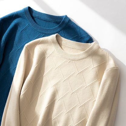 Klassischer dicker Kaschmir-Strickpullover