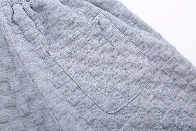 Locker geschnittene Karierte Strickhose